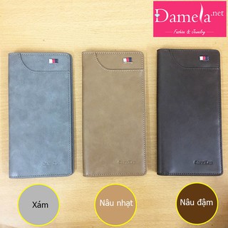 Ví nam (bóp nam) CarrKen dáng dài cầm tay đựng tiền bền đẹp kiểu dáng đơn giản giả da PU,phong cách thời trang nhỏ gọn