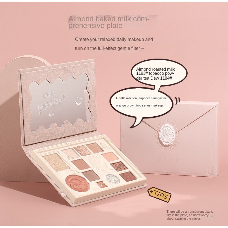 Colorrose Bảng Phấn Mắt Má Hồng Và Bắt Sáng Toàn Diện Màu Trà Sữa