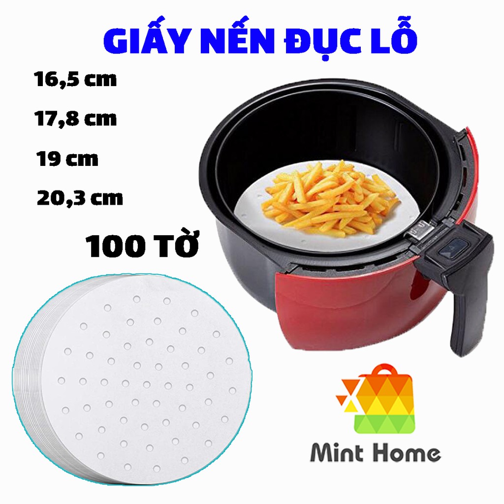 Giấy nến đục lỗ cho nồi chiên không dầu, giấy thấm dầu ăn nhiều size | WebRaoVat - webraovat.net.vn