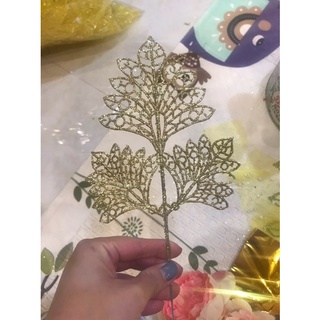 Lá dẻ quạt 3 nhanh - lá kim tuyến trang trí oản