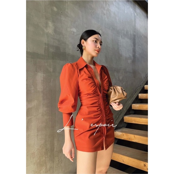 Váy body thô cam đất
