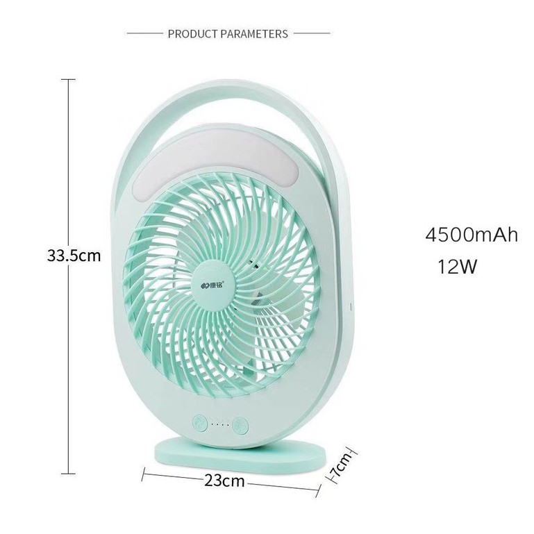 QUẠT SẠC TÍCH ĐIỆN CÓ ĐÈN LED KM - F0336 ( SIÊU GIÁ RẺ ) | BigBuy360 - bigbuy360.vn