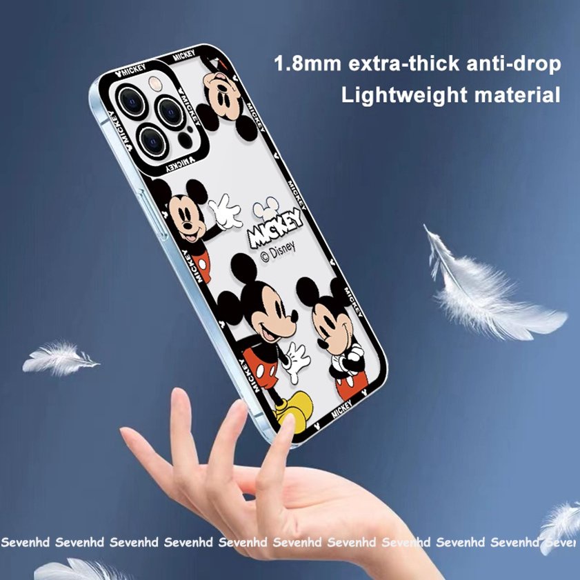 Ốp Điện Thoại Họa Tiết Hoạt Hình Mắt Thiên Thần / Chuột Mickey Cho iPhone 14 13 12 11 Pro Max SE2020 X XR Xs Max 7 8 6 6s Plus