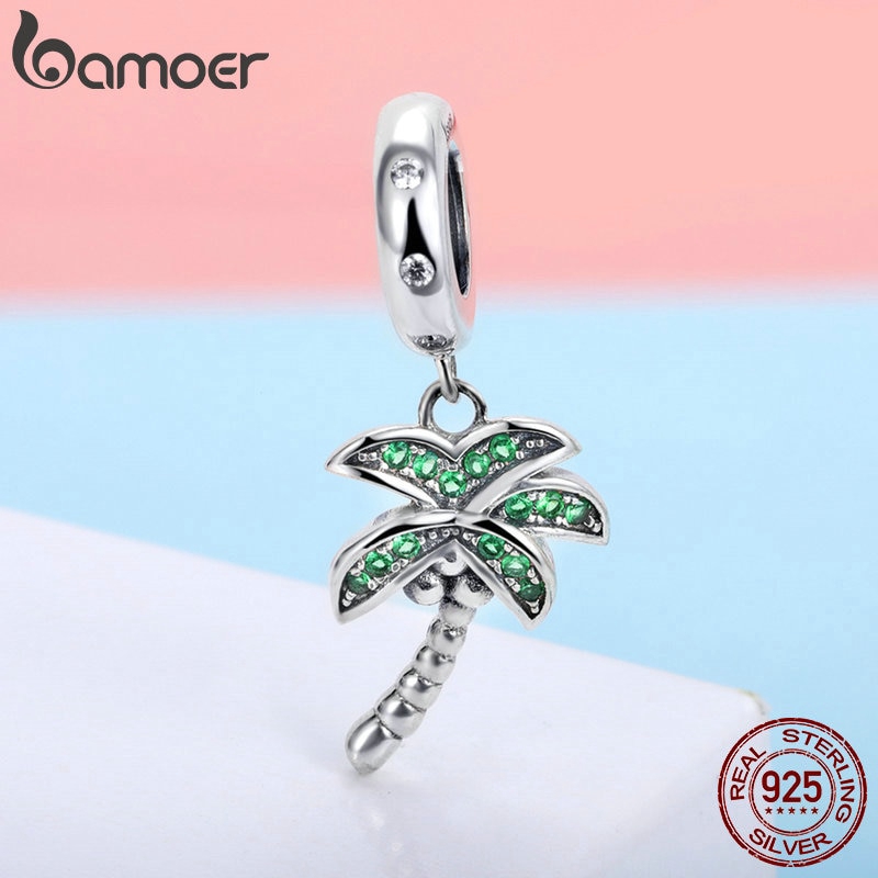 Phụ Kiện Trang Sức Bamoer Hình Cây Dừa Đính Đá Xinh Xắn