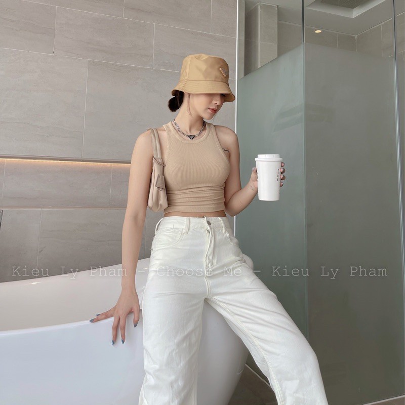 Áo Ba Lỗ Croptop Thun Gân Basic Năng Động CHOOSE ME