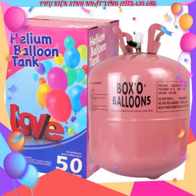 Free ship (Sỉ siêu rẻ) Bình Khí Heli Bơm Bóng Bay Loại 22 lít (bơm được 50 quả)