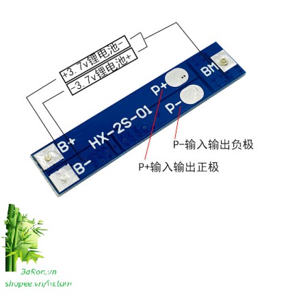 Mạch sạc pin 2S dòng 5A HX2S-01