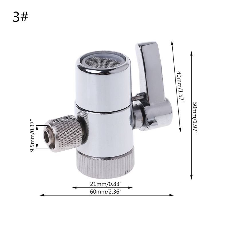 Đầu Nối Chuyển Đổi Vòi Nước Ro 1 / 4 &quot;2.5 / 8&quot; 3 / 8 &quot;