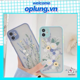 Ốp Ịphone Điện Thoại Mềm In Hoa Oải Hương Bảo Vệ Camera Iphone 11 7+ 8+ 11pro Max 8 7 Plus 6 6s Plus X Xs Max Se (v01)