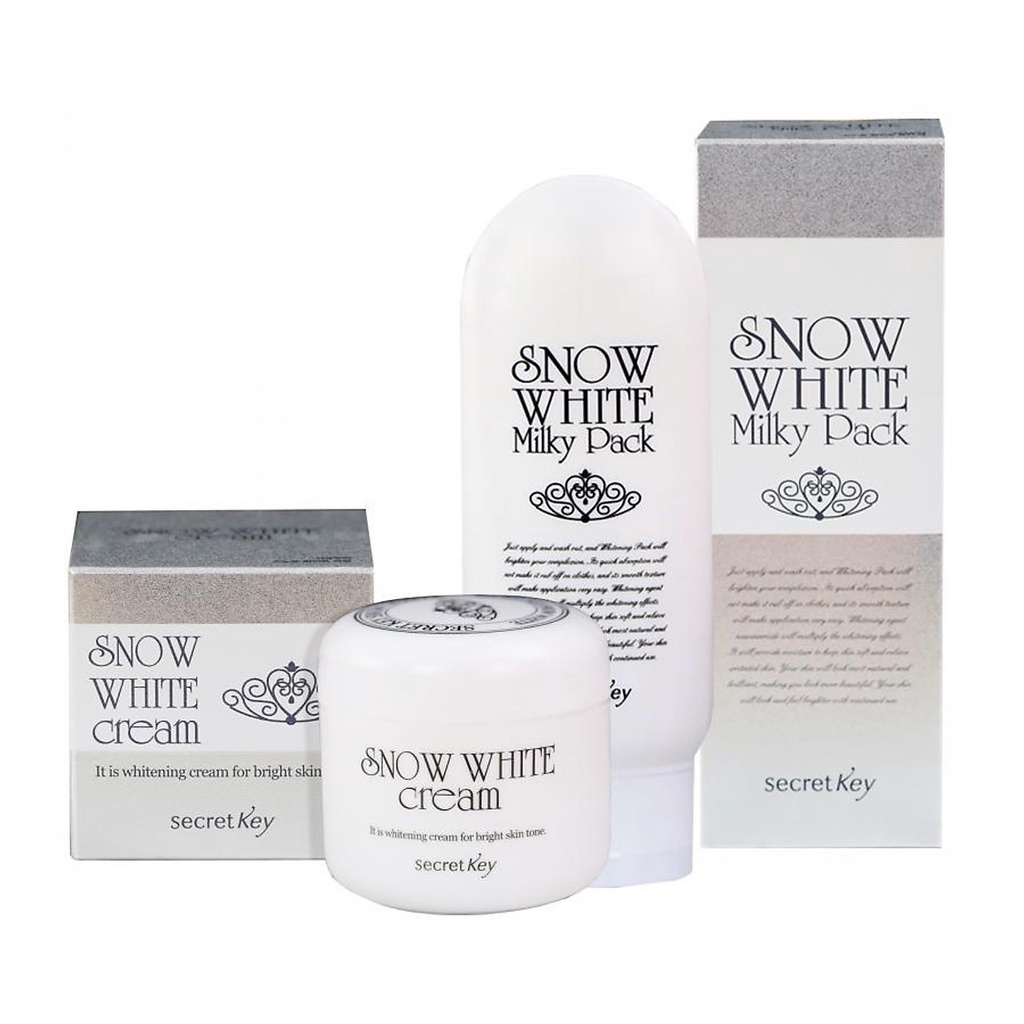 Kem Ủ Trắng Secret Key Snow White Milky Pack  - Miss Xinh
