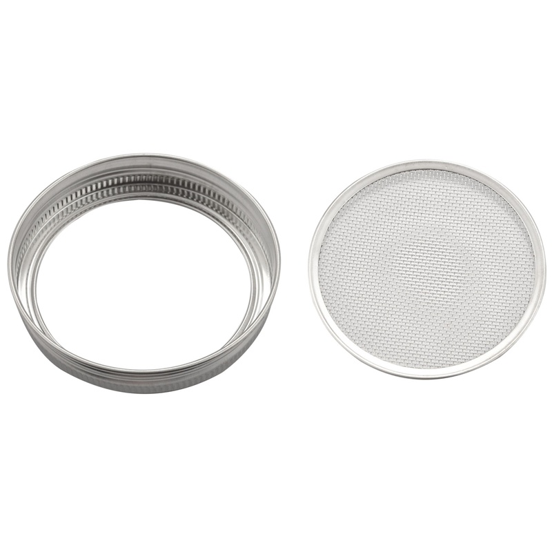 Bộ 4 Nắp Lưới Lọc Bằng Thép Không Gỉ Cho Lọ Mason Miệng Rộng