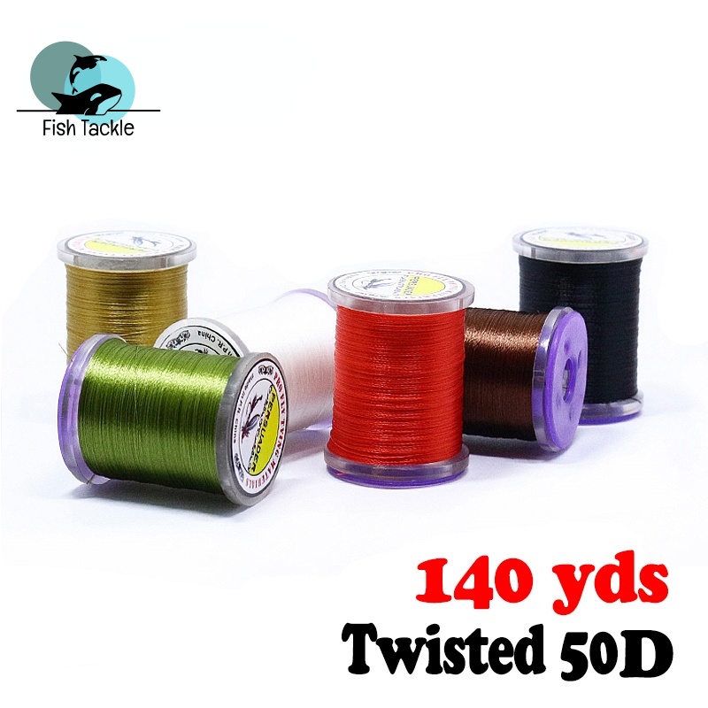 Cuộn Chỉ Xoắn Siêu Chắc 50D 12/0 140yds/spool 14-22# Cuộn Dây Câu Cá Chất Liệu Nhanh Khô Cao Cấp Tiện Lợi Dễ Sử Dụng