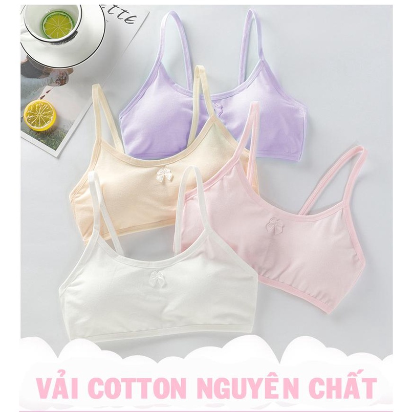 Bộ 5 áo ngực học sinh - áo lá cho tuổi dậy thì - áo lót cho tuổi mới lớn cấp 2 loại đẹp