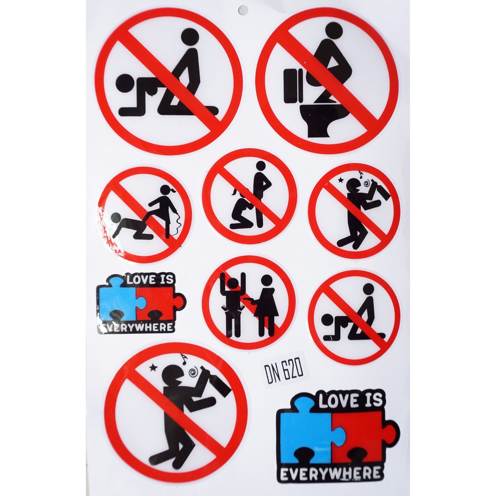 Decal nhựa dẻo nổi DN 620 (1 tấm lớn)