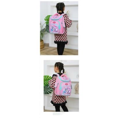 Balo chống gù học sinh tiểu học, Cặp sách cho bé trai và bé gái cấp 1 họa tiết ngộ nghĩnh in nổi 3d