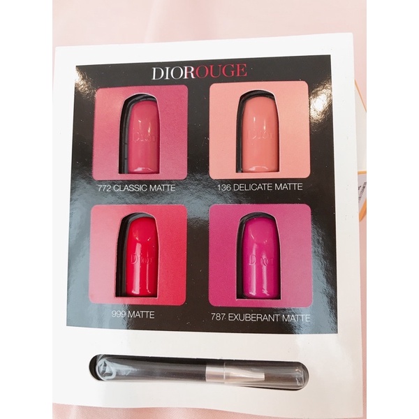 set son kem lỳ Dior mini 4 màu thời thượng 999, 100, 626, 558