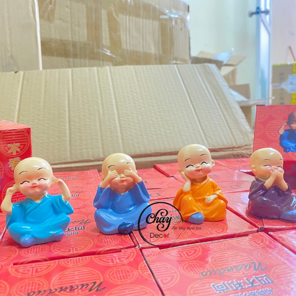 Set 4 Tượng Phật Phong Thủy, 4 Tượng Tứ Không  Hàng Đẹp