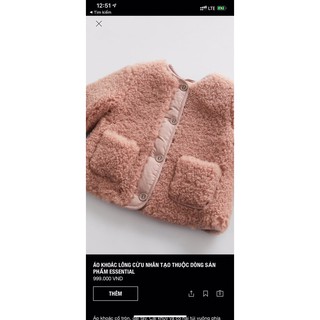 áo khoác lông cừu zara