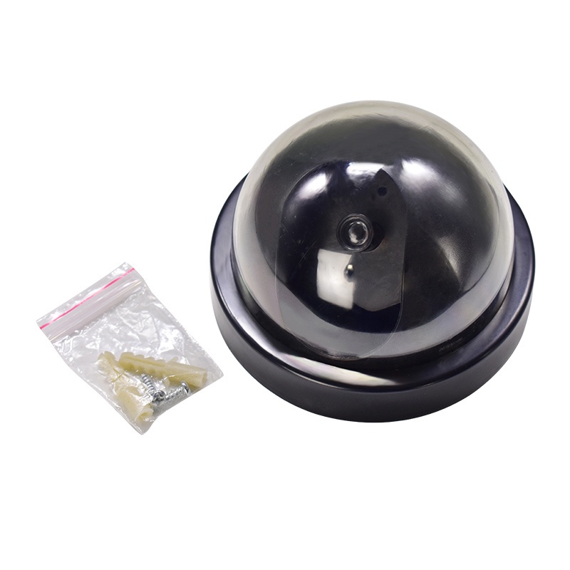 Coza Fake Dome Camera giám sát giả lớn có đèn Camera giả giả trong nhà Camera mô phỏng ngoài trời trong nhà Camera mô phỏng giám sát an ninh gia đình Màn hình Led