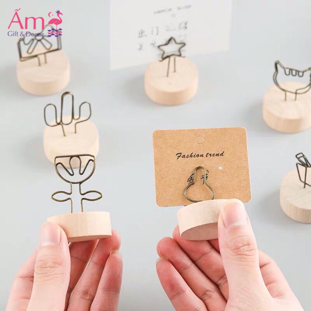 Kẹp Ảnh Để Bàn Bằng Gỗ Cute Nhiều Hình - Kẹp Ảnh Giấy Trang Trí Phòng  - Kích Thước 3x3cm - Freeship Xtra Toàn Quốc | BigBuy360 - bigbuy360.vn