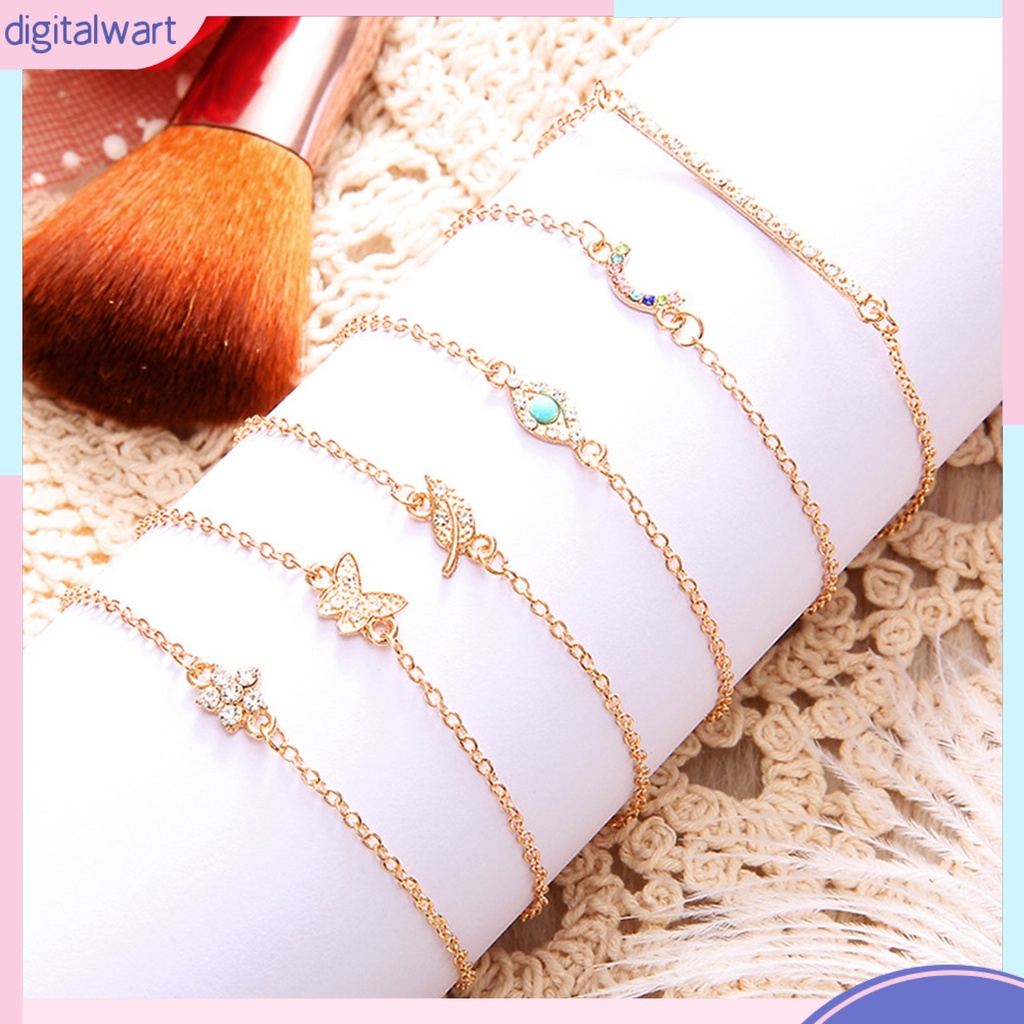 Set 6 vòng tay đính đá thời trang cho nữ