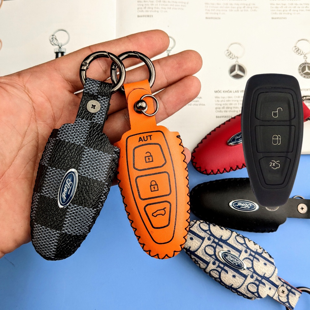 Bao Da Chìa Khóa Ford  Focus, Fiesta, Ecosport 2014-2017 Không Dây (FF)