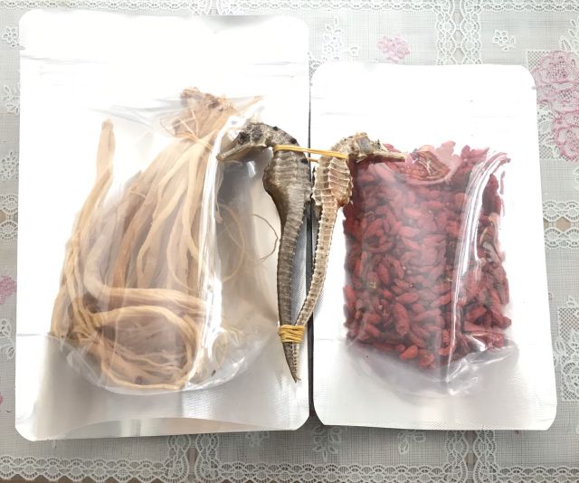 [Mã GROSALE2703 giảm 8% đơn 250K] Bộ sản phẩm  gồm: Cá ngựa + Đặng vị sâm + Hạt kỷ tử