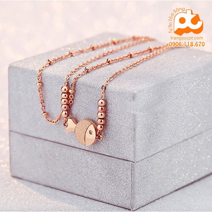 Lắc chân titan nữ giá rẻ nhất HCM không đen - TH_LC_56