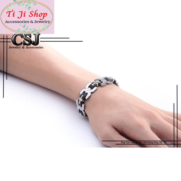 LẮC TAY NAM INOX THỜI TRANG HÀN QUỐC CHỮ X, THÁNH GIÁ đẹp mà chất