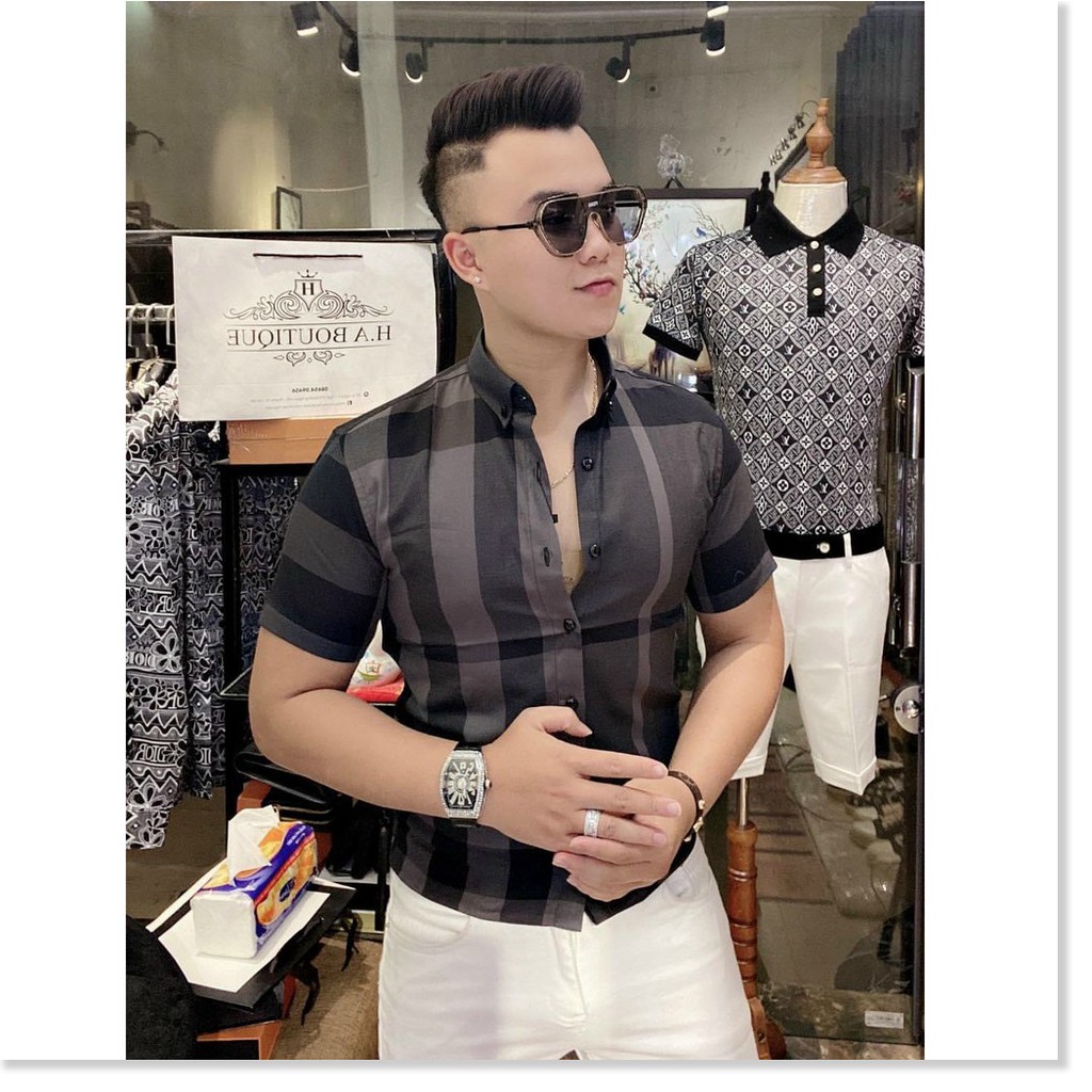 ÁO SƠ MI TAY NGẮN 3D,ÁO ĐƯỢC THIẾT KẾ KẺ SỌC SIÊU NGẦU THỜI TRANG MỚI KME