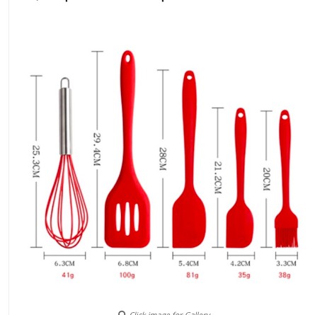 Bộ phới chổi spatula 5 món