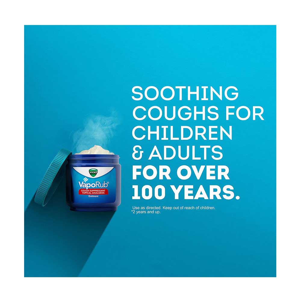 Set 2 Dầu bôi ấm ngực giảm ho cho bé Vicks VapoRub 100g của Mexico