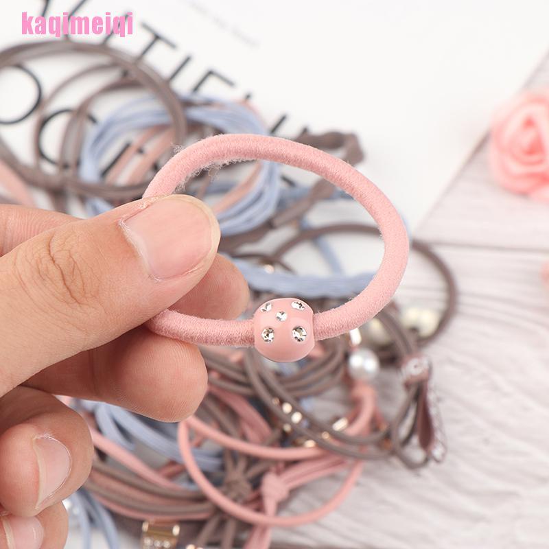 25 Dây cột tóc co giãn đính ngọc trai giả thời trang cho nữ