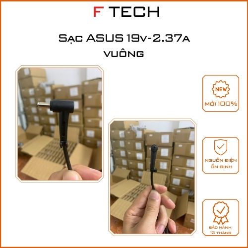 Sạc Laptop Asus 19V-2.37A 45W Vuông zin Asus x540s X540l X541U X200 X200CA Q200 Q200E E402MA E403sa S200 S200E  VivoBook