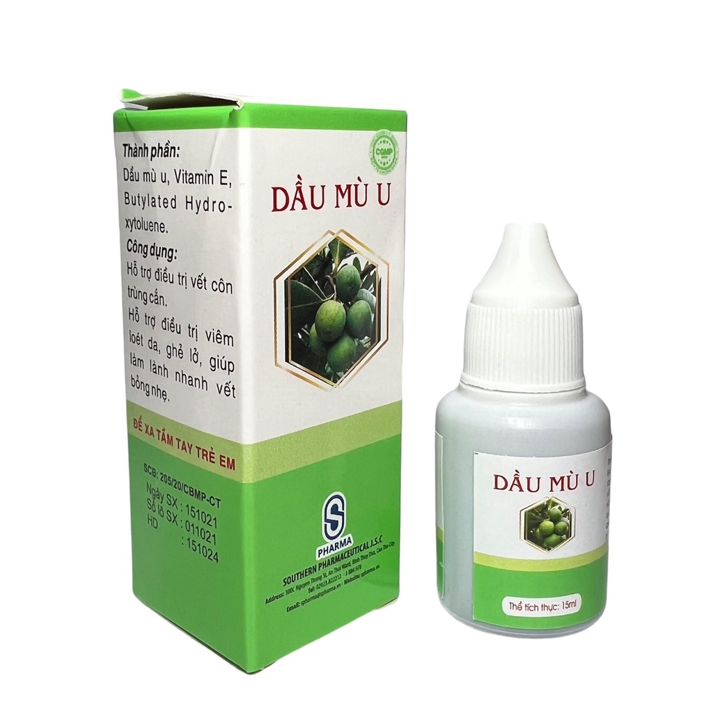 Dầu mù u SP giúp lành nhanh vết bỏng nhẹ, côn trùng cắn, ghẻ lở - Lọ 15ml