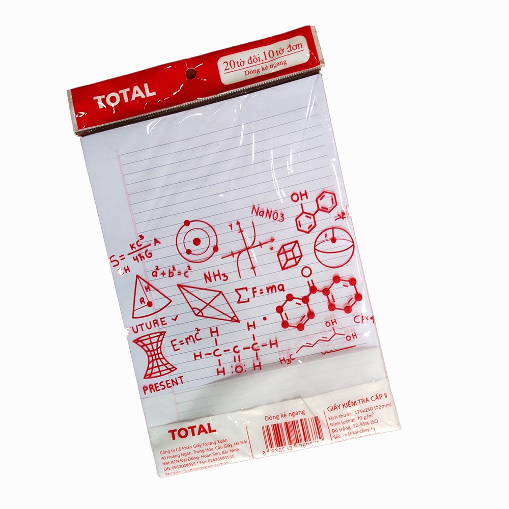 Giấy kiểm tra cấp 2 ( 20 tờ đôi, 10 tờ đơn)