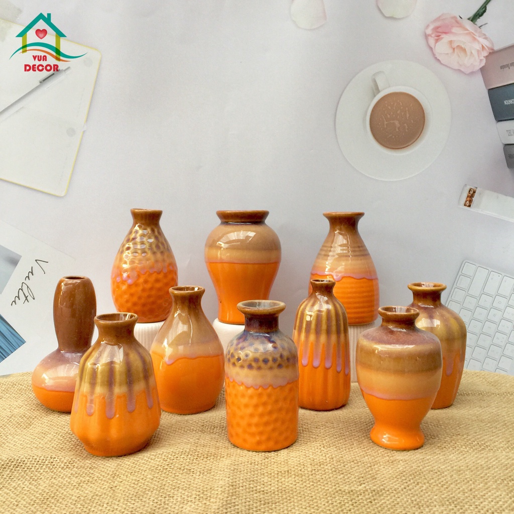 [SET 3 BẤT KÌ] Lọ Hoa mini bình hoa Decor Trang Trí cắm hoa để bàn