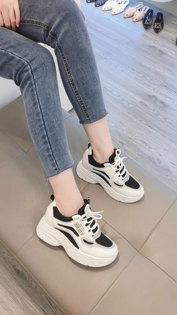 FREESHIP GIÀY THỂ THAO NỮ, GIÀY THỂ THAO NÂNG ĐẾ MẪU MỚI SIÊU HOT MS B22