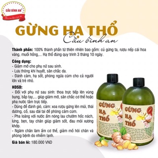 Gừng hạ thổ cầu bình an 500ml
