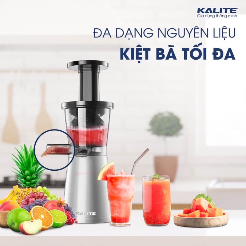 Máy ép chậm Kalite KSJ4411 máy ép nhỏ gọn công suất 200W ép rau củ quả kiệt bã, làm kem trái cây - bảo hành 12 tháng