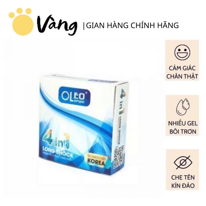 Bao Cao Su Gân Gai Kéo Dài Thời Gian Oleo Lambo 4in1 Nhập Khẩu Korea