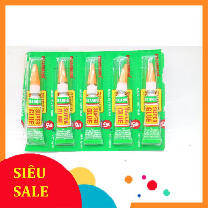 [combo] 2,3,5 Tuýp Keo Dán Đa Năng SUPER GLUE, Dính Siêu Chắc (Tuýp Xanh/Tuýp Đen)