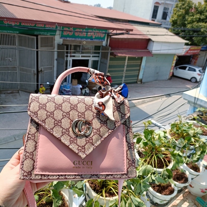 Túi xách nữ, túi sách tay đeo chéo đeo vai tặng kèm khăn siêu xinh