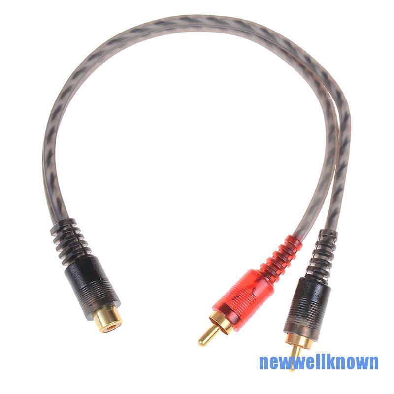 Dây Cáp Chuyển Đổi Âm Thanh Từ 1rca Sang 2rca Newwellknown 0610 Cho Xe Hơi