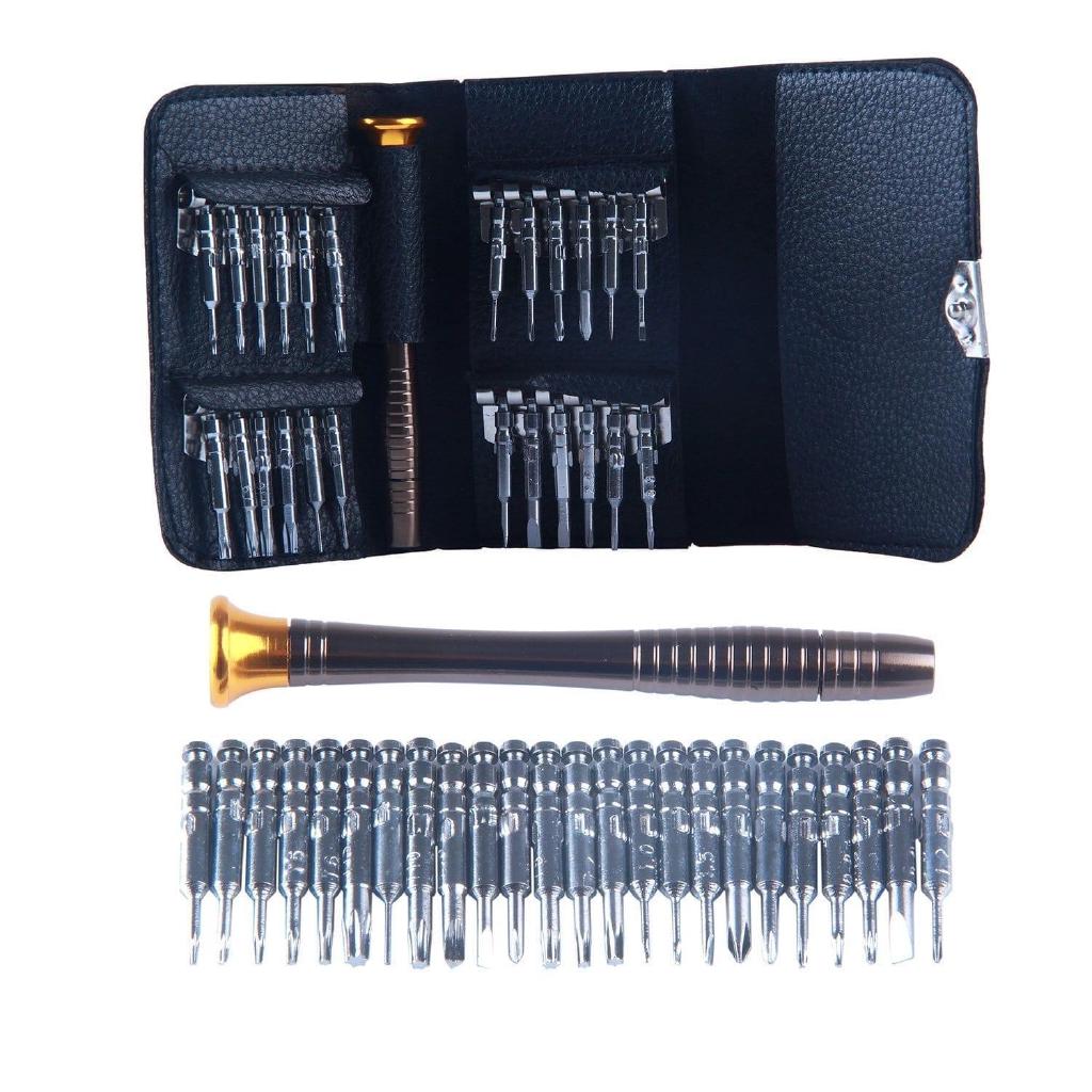 Bộ tua vít đa năng tua vít 25 đầu trong 1 Screwdriver bao đựng bằng da nhỏ ngọn tiện lợi