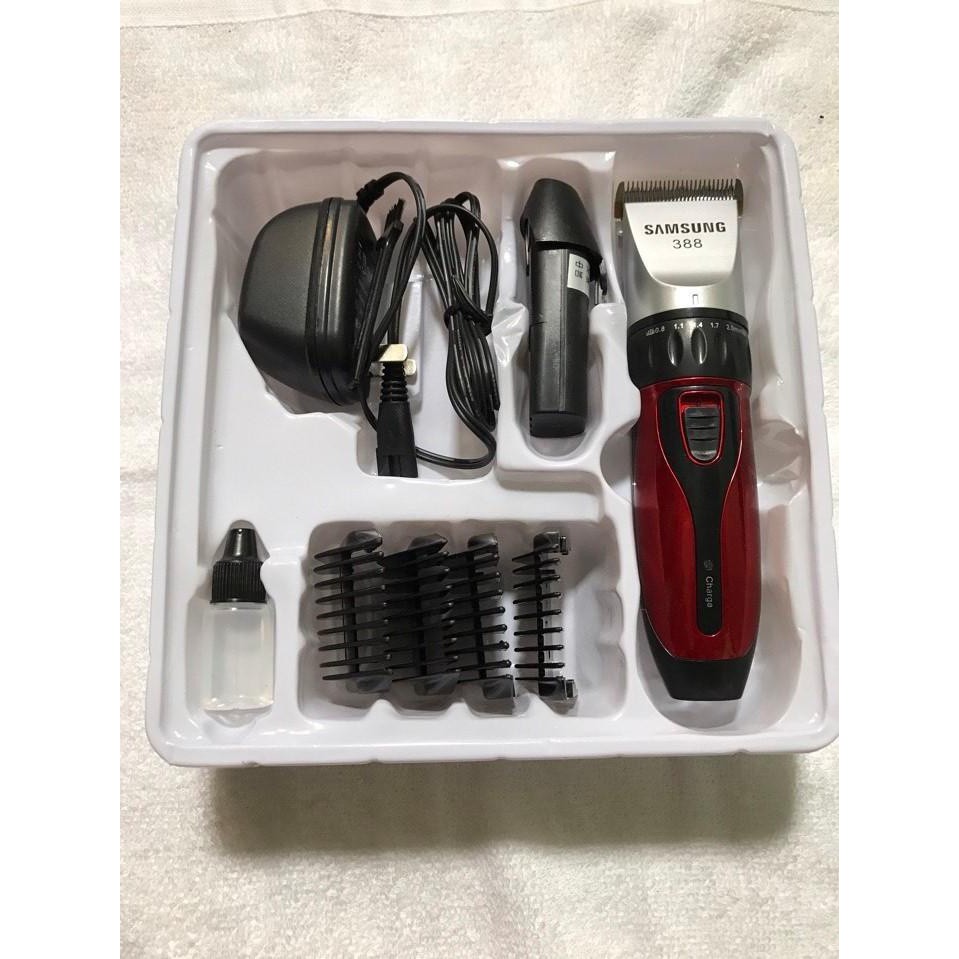 Tông đơ cắt tóc SAMSUNG 388 Máy Bền Lưỡi Sắc- 2 pin Sạc chính hãng