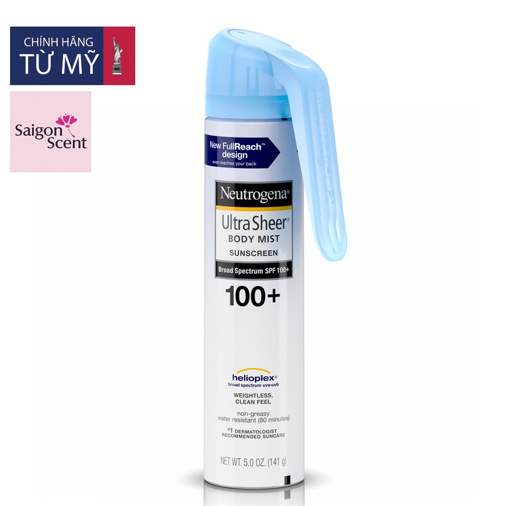 Xịt chống nắng Neutrogena Ultra Sheer Body Mist Sunscreen SPF 100+ ( 141g )