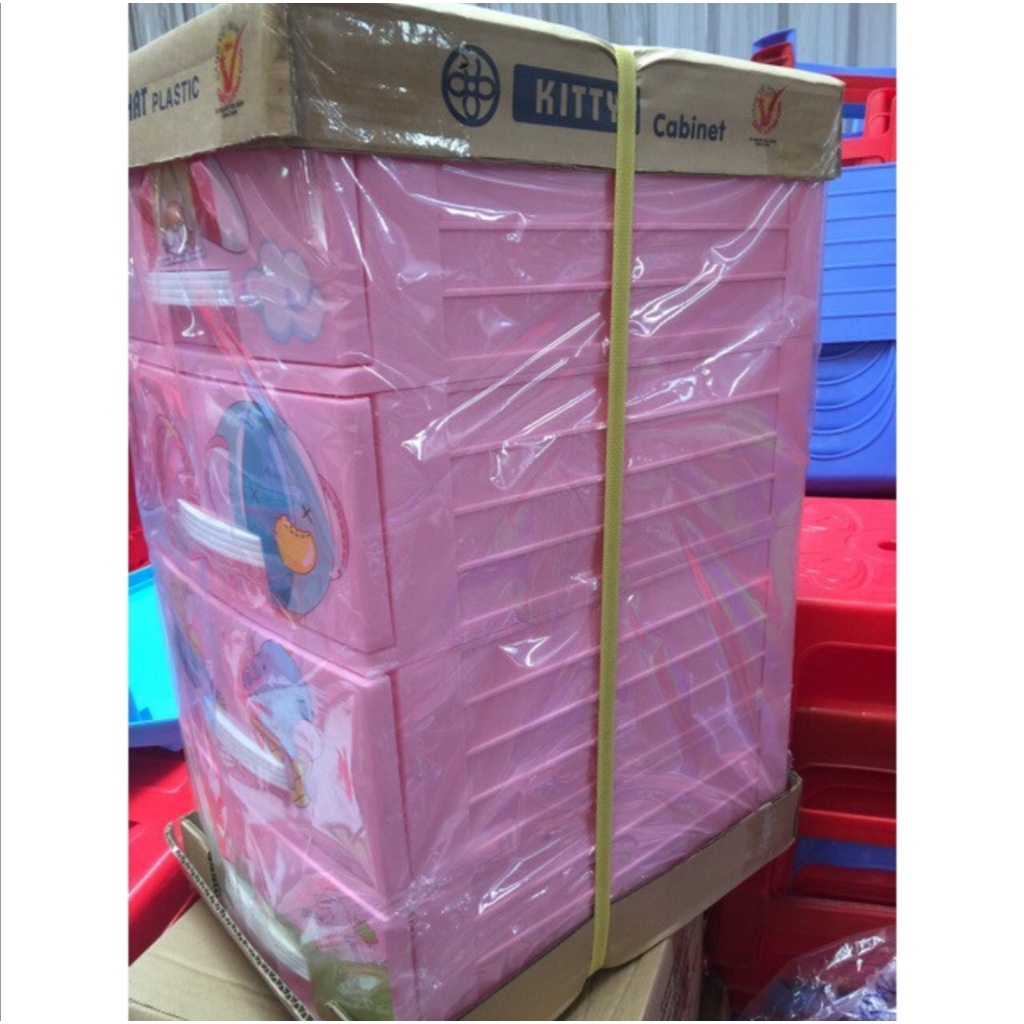 Tủ nhựa Việt Nhật 4 tầng cao cấp. Tủ đựng đồ bằng nhựa Việt Nhật. Kích thước 33,5 x 25,5 x 50cm.