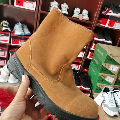 Giày mũi thép Da bò Bảo hiểm lao động hàn điện bốn mùa