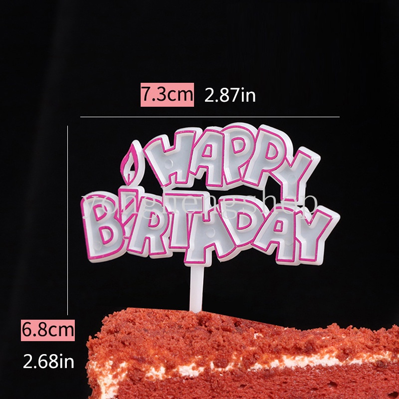 Set 25 que chữ Happy Birthday cắm trang trí bánh sinh nhật